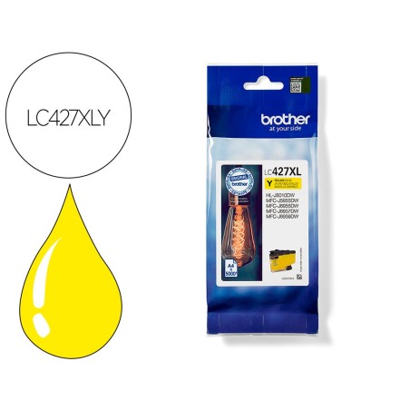 Ink-jet brother lc427xly mfcj5955dw / 6955dw alta capacidad amarillo 5000 paginas