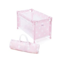 Cuna de viaje carlota color rosa 530x320x320 mm
