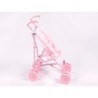 Silla pequeña de paseo para muñecas carlota color rosa 550x270x410 mm