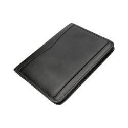 Carpeta portafolios cremallera con bolsa para movil y tarjetero color negro 260x355 mm