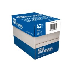 Papel fotocopiadora greening din a3 80 gramos paquete de 500 hojas