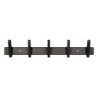 Perchero liderpapel pared metalico 5 colgadores color negro 430x88x55 mm