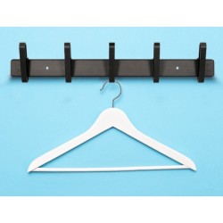 Perchero liderpapel pared metalico 5 colgadores color negro 430x88x55 mm