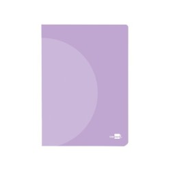 Libreta liderpapel 360 tapa de plastico a5 48 hojas 90g/m2 cuadro 5 mm con doble margen colores pastel