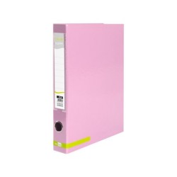 Carpeta de 2 anillas 25 mm mixtas liderpapel a4 forrado color system con ollao y tarjetero rosa