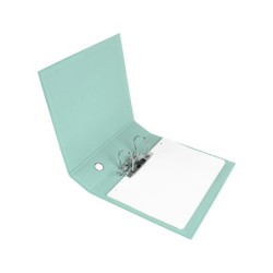 Archivador de palanca liderpapel a4 color system forrado sin rado lomo 80 mm menta compresor metalico