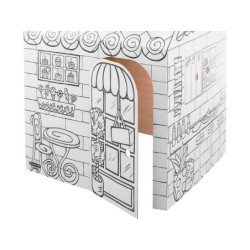 Casa de juego bankers box playhouse pasteleria para pintar fabricada en carton reciclado 1210x960x810 mm