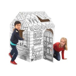 Casa de juego bankers box playhouse pasteleria para pintar fabricada en carton reciclado 1210x960x810 mm