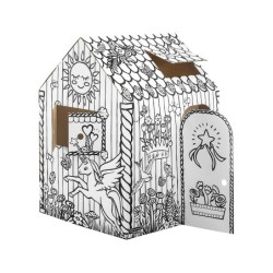 Casa de juego bankers box playhouse unicornio para pintar fabricada en carton reciclado 1210x960x810 mm