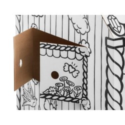 Casa de juego bankers box playhouse unicornio para pintar fabricada en carton reciclado 1210x960x810 mm