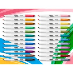 Rotulador sharpie permanente s-note punta biselada trazo 1,2 /3,87 mm blister 4 unidades colores surtidos