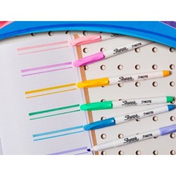 Rotulador sharpie permanente s-note punta biselada trazo 1,2 /3,87 mm blister 12 unidades colores surtidos