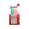 Rotulador sharpie permanente fino blister 4 unidades colores pastel surtidos