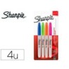 Rotulador sharpie permanente fino blister 4 unidades colores fantasia surtidos
