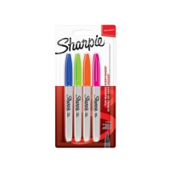 Rotulador sharpie permanente fino blister 4 unidades colores fantasia surtidos