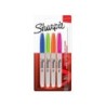 Rotulador sharpie permanente fino blister 4 unidades colores fantasia surtidos