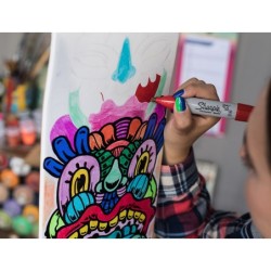 Rotulador sharpie permanente fino blister 4 unidades colores fantasia surtidos