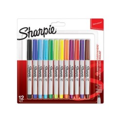 Rotulador sharpie permanente ultrafino blister 12 unidades colores surtidos