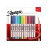 Rotulador sharpie permanente ultrafino blister 12 unidades colores surtidos
