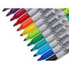 Rotulador sharpie permanente fino blister 12 unidades colores surtidos