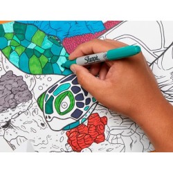 Rotulador sharpie permanente fino blister 12 unidades colores surtidos
