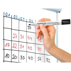 Rotulador staedtler lumocolor 351 para pizarra blanca punta redonda 2 mm recargable color negro