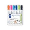 Rotulador staedtler lumocolor 351 para pizarra blanca punta redonda 2 mm recargable estuche 6 unidades colores