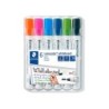 Rotulador staedtler lumocolor 351 para pizarra blanca punta redonda 2 mm recargable estuche 6 unidades colores