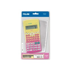 Calculadora milan cientifica m240 sunset tapa translucida 2 lineas 240 funciones 102 digitos color rosa /amarillo
