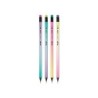 Lapices de grafito milan sunset hb madera negra de tilo con goma de borrar colores surtidos