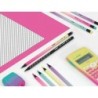 Lapices de grafito milan sunset hb madera negra de tilo con goma de borrar colores surtidos