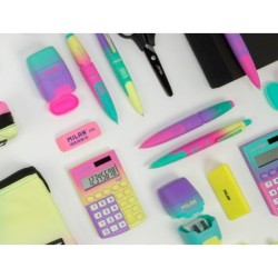 Sacapuntas milan compact sunset plastico 2 usos con goma de borrar colores surtidos