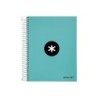 Cuaderno espiral a5 micro antartik tapa forrada120h 100 gr horizontal 5 banda6 taladros color menta