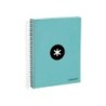 Cuaderno espiral a5 micro antartik tapa forrada120h 100 gr horizontal 5 banda6 taladros color menta