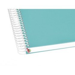 Cuaderno espiral a5 micro antartik tapa forrada120h 100 gr horizontal 5 banda6 taladros color menta