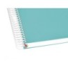 Cuaderno espiral a5 micro antartik tapa forrada120h 100 gr horizontal 5 banda6 taladros color menta