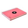 Cuaderno espiral a5 micro antartik tapa forrada120h 100 gr horizontal 5 banda6 taladros color coral