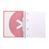 Cuaderno espiral a5 micro antartik tapa forrada120h 100 gr horizontal 5 banda6 taladros color coral
