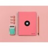 Cuaderno espiral a5 micro antartik tapa forrada120h 100 gr horizontal 5 banda6 taladros color coral