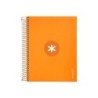 Cuaderno espiral a5 micro antartik tapa forrada120h 90 gr cuadro 5mm 5 bandas6 taladros color mostaza