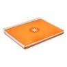Cuaderno espiral a5 micro antartik tapa forrada120h 90 gr cuadro 5mm 5 bandas6 taladros color mostaza