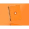 Cuaderno espiral a5 micro antartik tapa forrada120h 90 gr cuadro 5mm 5 bandas6 taladros color mostaza