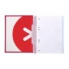 Cuaderno espiral a5 micro antartik tapa forrada120h 90 gr cuadro 5mm 5 bandas6 taladros color frambuesa
