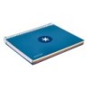 Cuaderno espiral a5 micro antartik tapa forrada120h 90 gr cuadro 5mm 5 bandas6 taladros color azul oscuro