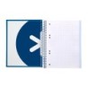 Cuaderno espiral a5 micro antartik tapa forrada120h 90 gr cuadro 5mm 5 bandas6 taladros color azul oscuro