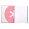 Cuaderno espiral a4 micro antartik tapa forrada 120h 90 gr liso 5 bandas 4 taladros color coral