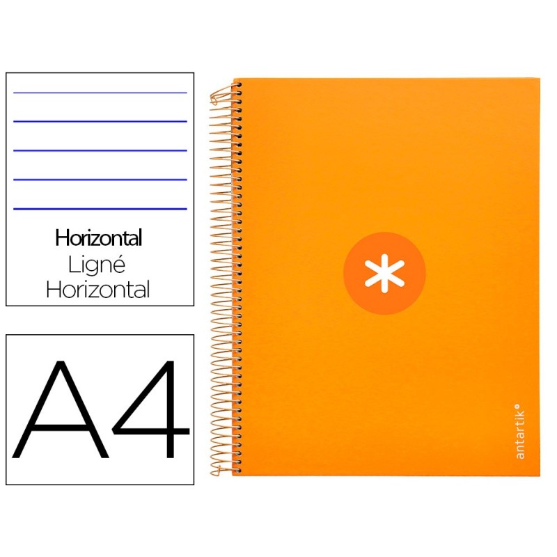 Cuaderno espiral a4 micro antartik tapa forrada 120h 90 gr horizontal 5 bandas 4 taladros color mostaza Cuaderno espiral a4 micro antartik tapa forrada 120h 90 gr horizontal 5 bandas 4 taladros color mostaza