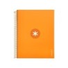 Cuaderno espiral a4 micro antartik tapa forrada 120h 90 gr horizontal 5 bandas 4 taladros color mostaza