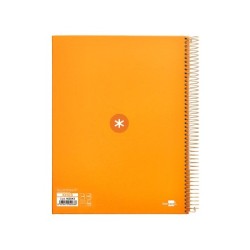 Cuaderno espiral a4 micro antartik tapa forrada 120h 90 gr horizontal 5 bandas 4 taladros color mostaza