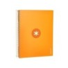Cuaderno espiral a4 micro antartik tapa forrada 120h 90 gr horizontal 5 bandas 4 taladros color mostaza